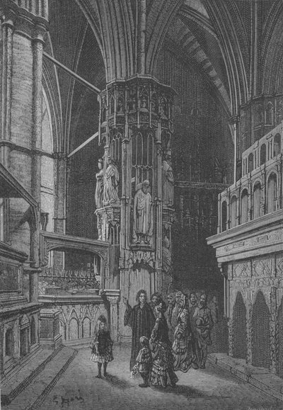 The Tombs at Westminster by Gustave after Dore